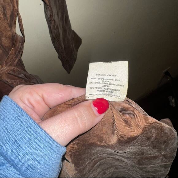 ANTHROPOLOGIE MOTH trench coat M dark academia minimalist chic - Picture 8 of 8